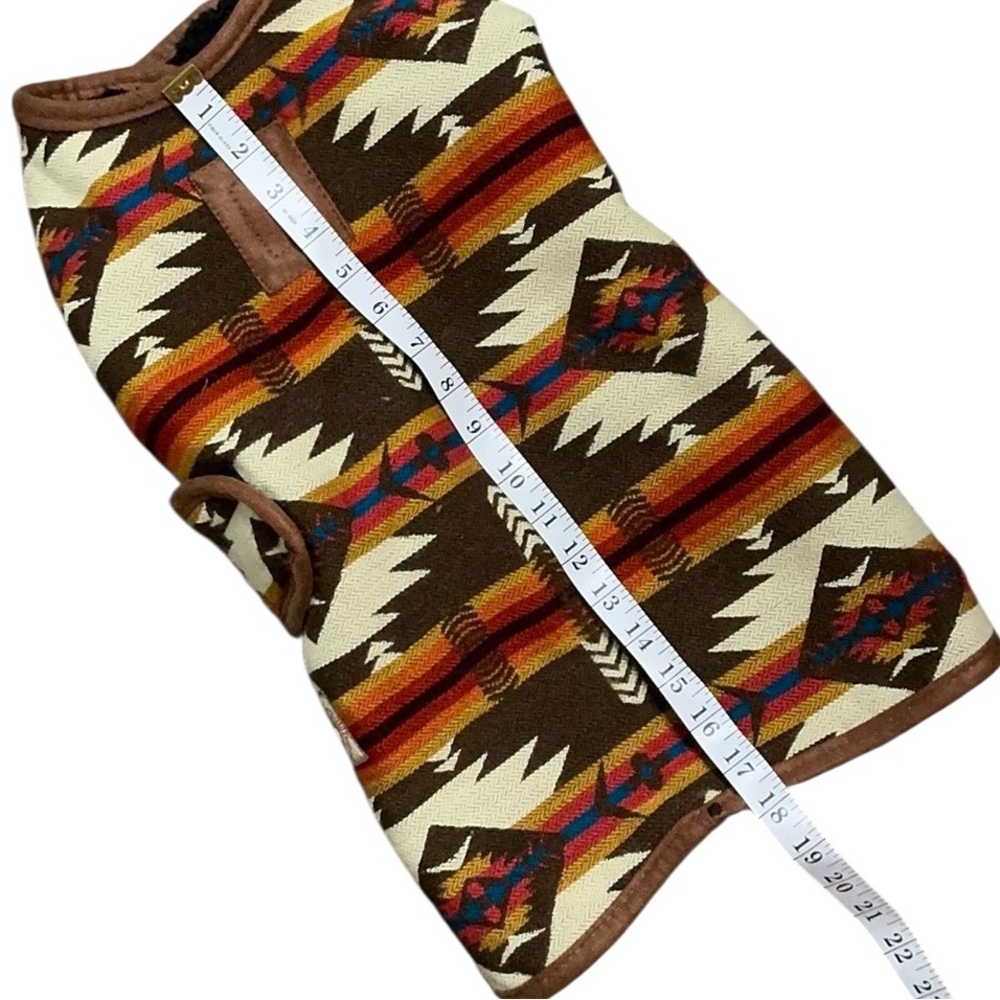 Southwestern Patterned Saddle Blanket Chilly Dog Jacket Coat - Picture 8 of 12